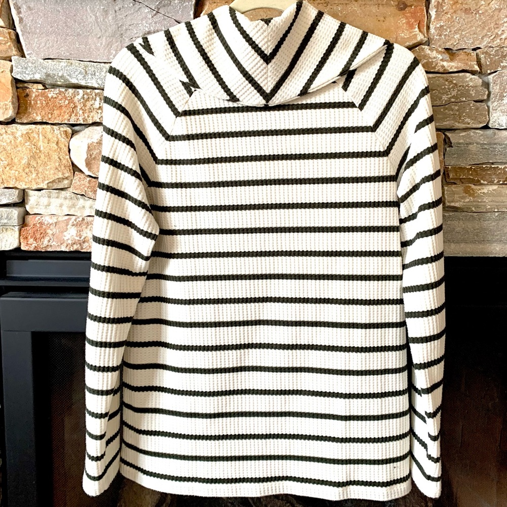 Talbots Raglan Waffle-Knit Cowl Neck - Picture 2 of 3